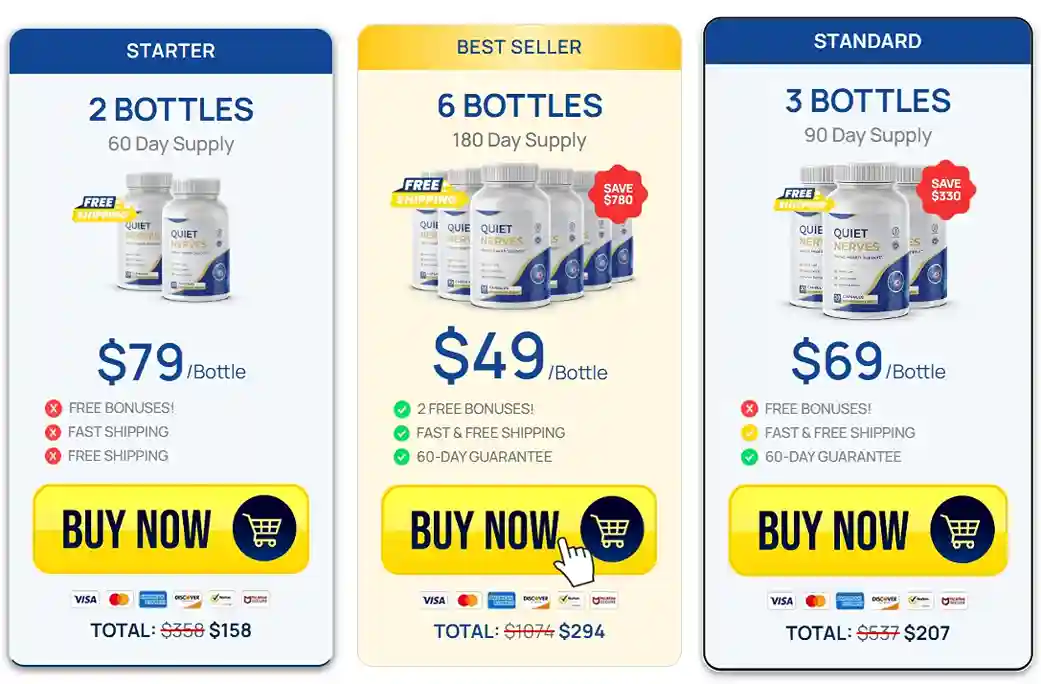 Quiet Nerves Price Packages